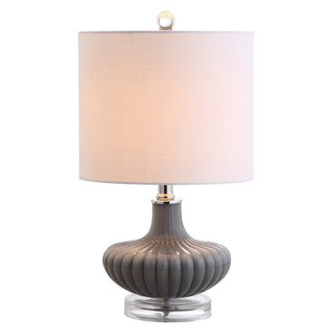 Kamille 18" Glass and Lucite LED Table Lamp - JONATHAN Y